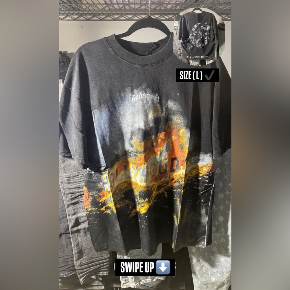 Hollywood (godspeed)Graphic Tee in Black and Yellow